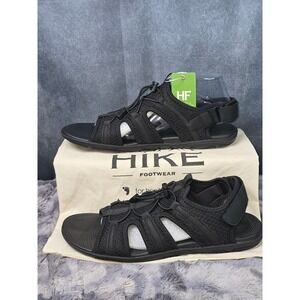 NWT Hike Footwear BareSandals I Black Minimalist Athletic Sandals EU 45 Mens 12